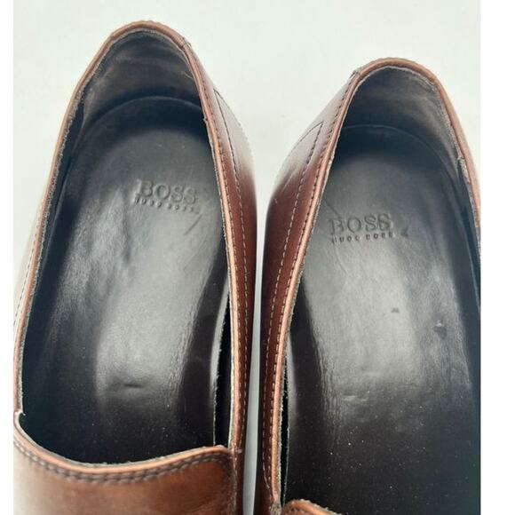 Hugo Boss Men's Vermilo  Leather Fashion Loafer Shoes size 11.5 - Picture 4 of 11